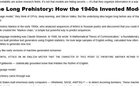A Long Arc of Intelligence: How 80 Years of Engineering Created Modern LLMs