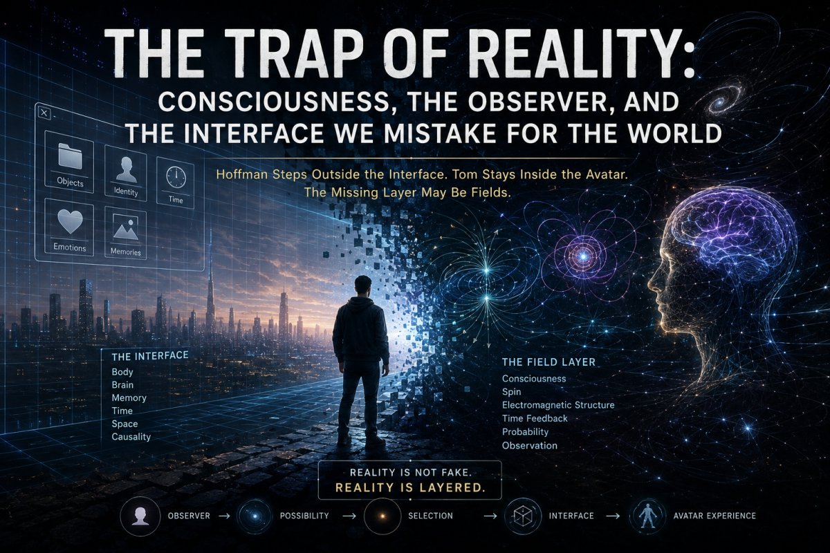 The Trap of Reality: Consciousness, the Observer, and the Field Layer Beneath Spacetime