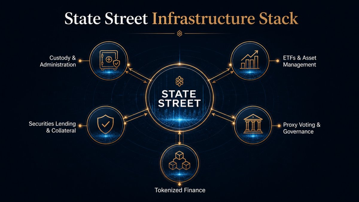 State Street revenue stack and market infrastructure graphic