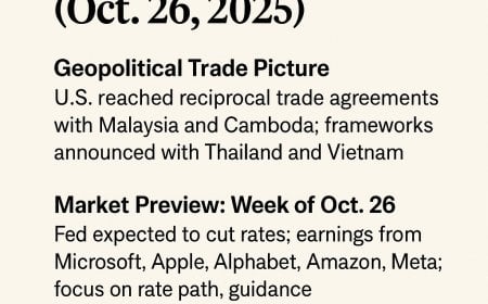 Trade Signal: Southeast Asia Deals, U.S.–China Talks, and the Week Ahead (Oct 26, 2025)