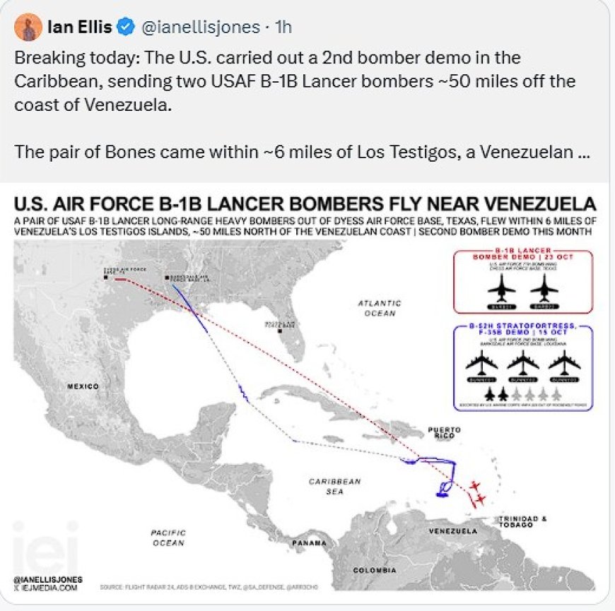 Second Bomber Demo Near Venezuela: The Signal, Not the Show