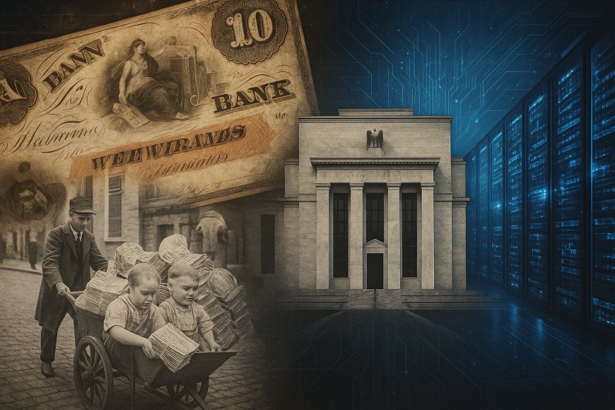 When Money Breaks: Free Banking, Weimar, and the AI–Industrial Dollar Regime
