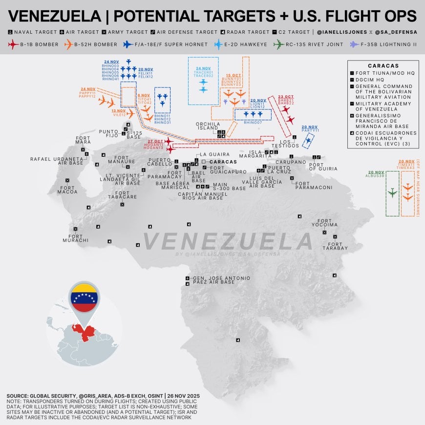 US Navy Caribbean deployment map 2025