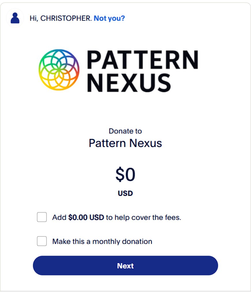 Donate to Pattern Nexus through PayPal