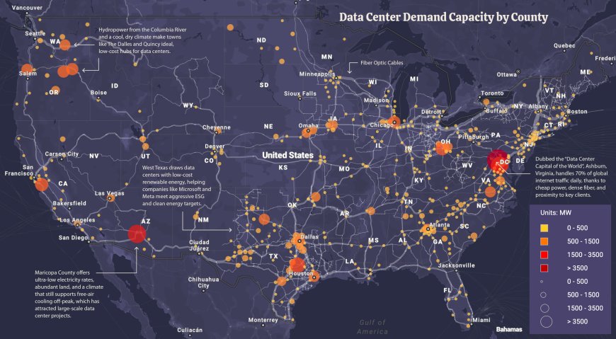 Supplemental data center/power map.