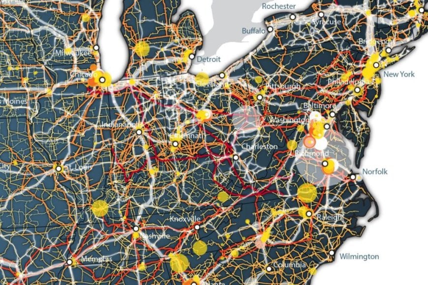 Grid topology / regions map.
