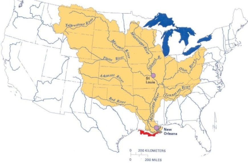 Mississippi basin map.