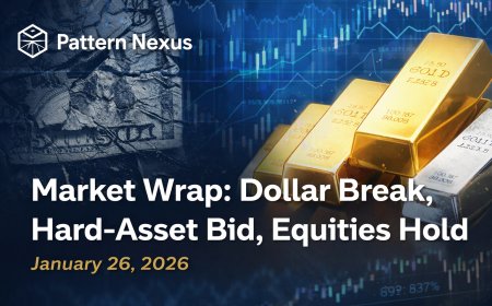 Market Wrap: Dollar Break, Hard-Asset Bid, Equities Hold — Jan 26, 2026
