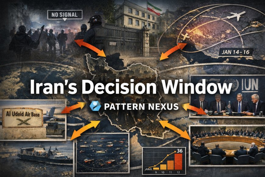 Iran’s Decision Window: Blackout, Embassy Pullbacks, Airspace Closures, and the Retaliation Math (Jan 14, 2026)