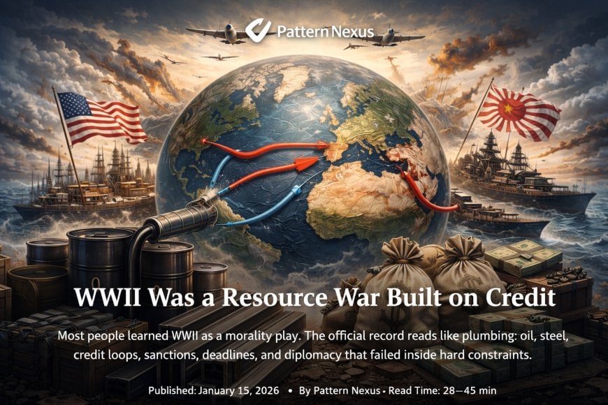 WWII Was a Resource War Built on Credit: Oil, Steel, Sanctions, and the Narrative Layer