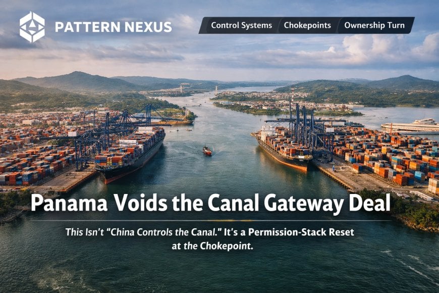 Panama Voids the Canal Gateway Deal — This Isn’t About Ships, It’s About Permission