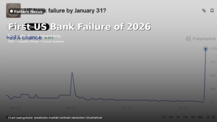 The First US Bank Failure of 2026 — Not a Shock, a Timestamp