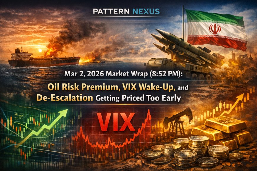 Mar 2, 2026 Market Wrap (8:52 PM): Oil Risk Premium, VIX Wake-Up, and De-Escalation Getting Priced Too Early