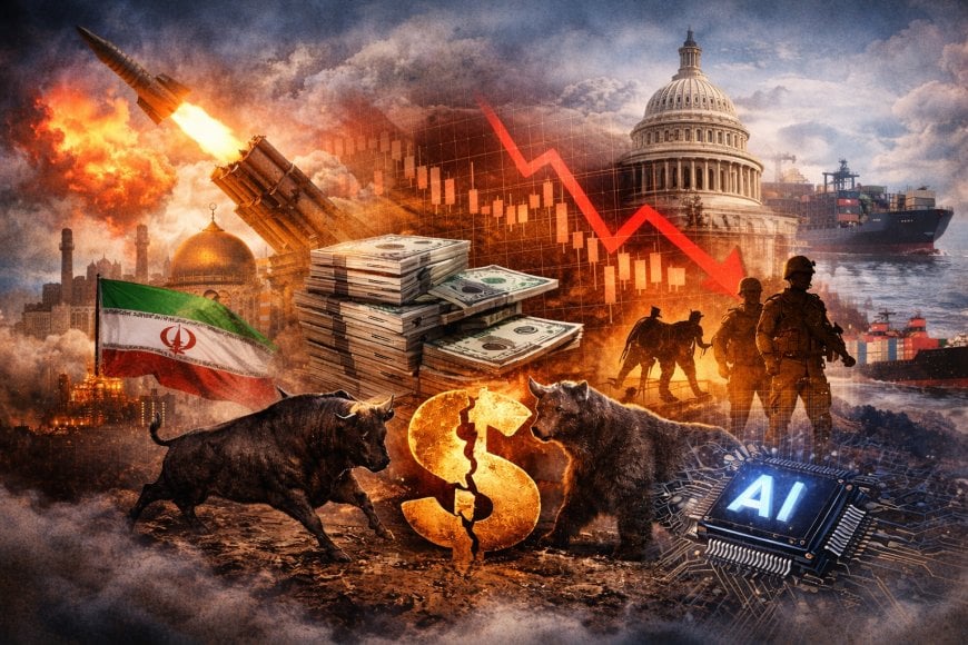 Abstract geopolitical pressure map with financial market overlays and Pattern Nexus atmosphere