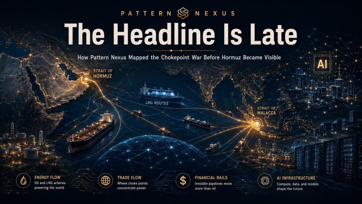 The Headline Is Late: How Pattern Nexus Mapped the Chokepoint War Before Hormuz Became Visible