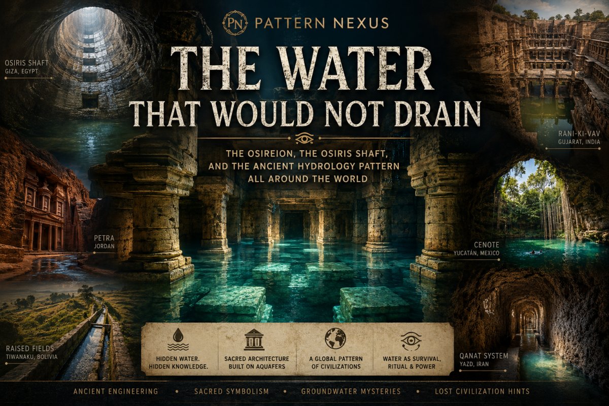 The Water That Would Not Drain: The Osireion, the Osiris Shaft, and the Ancient Hydrology Pattern Hiding Under Civilization