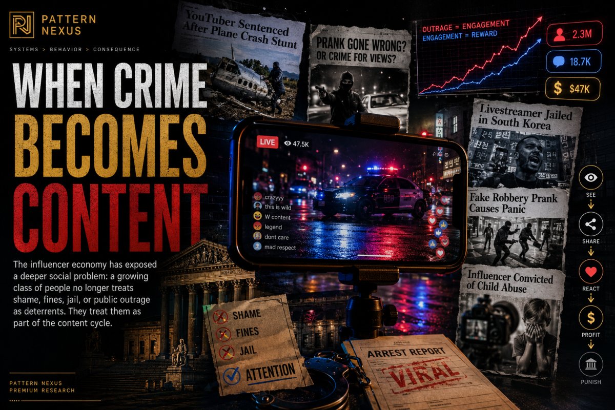 When Crime Becomes Content: The Influencer Economy and the Collapse of Social Deterrence