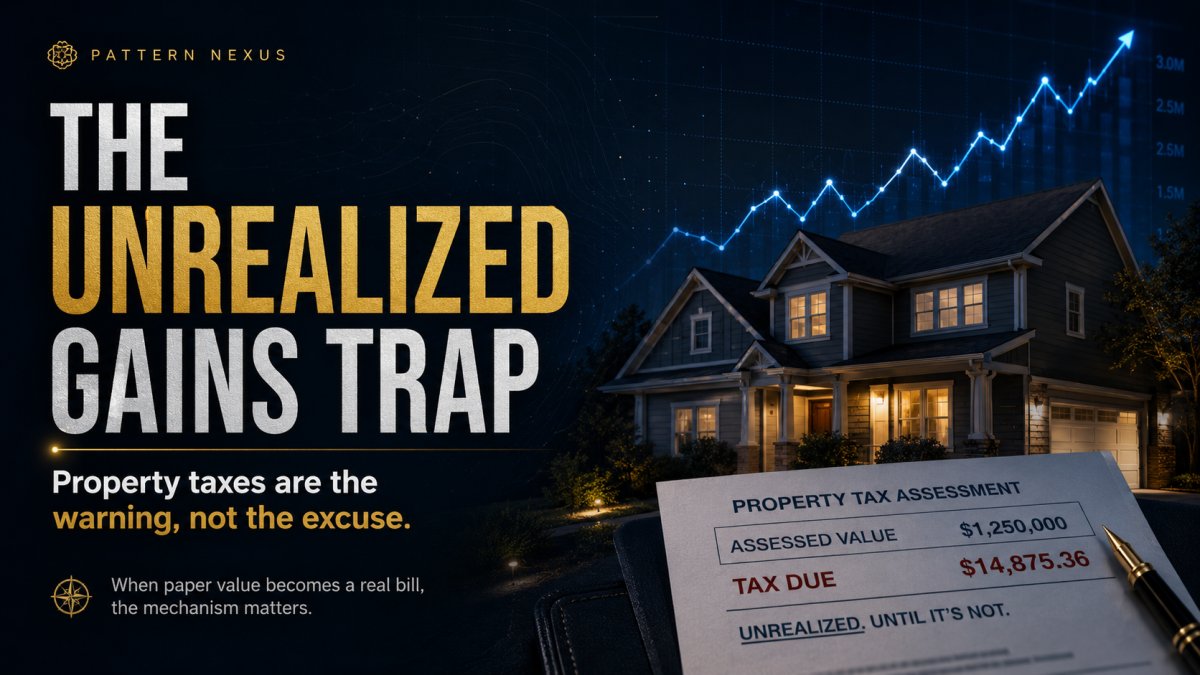 The Unrealized Gains Trap: Property Taxes Are the Warning, Not the Excuse