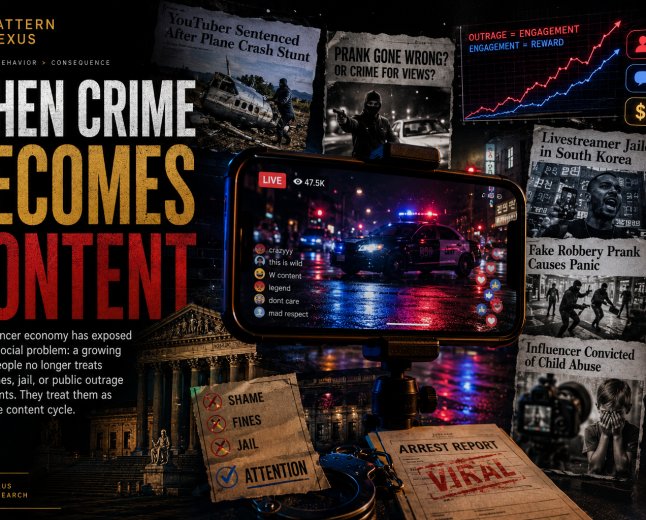 When Crime Becomes Content: The Influencer Economy and the Collapse of Social Deterrence