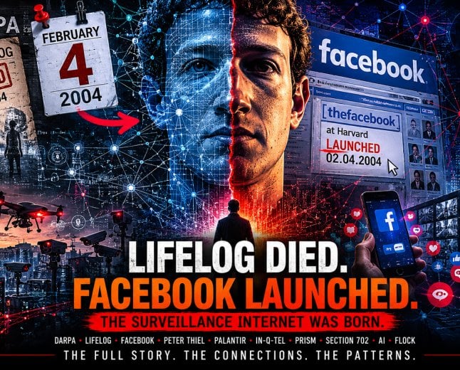 LifeLog Died. Facebook Launched. The Surveillance Internet Was Born.