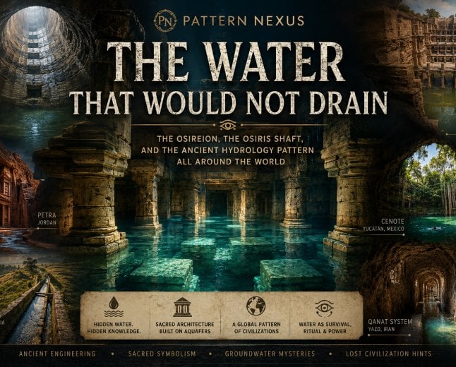 The Water That Would Not Drain: The Osireion, the Osiris Shaft, and the Ancient Hydrology Pattern Hiding Under Civilization