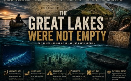The Great Lakes Were Not Empty: Underwater Stone Lines, Ancient Canoe Highways, Mound Cities, Lost Maps, and the Suppressed Edge of North American History