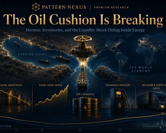 The Oil Cushion Is Breaking: Hormuz, Inventories, and the Liquidity Shock Hiding Inside Energy