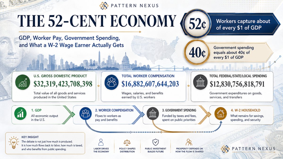 The 52-Cent Economy: Where the American Output Dollar Actually Goes