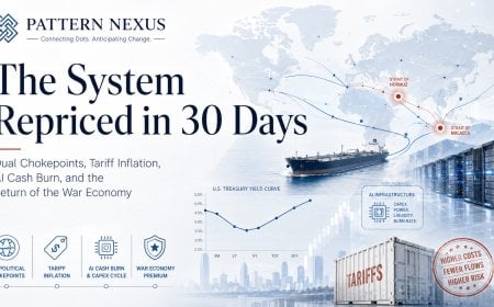 The System Repriced in 30 Days: Dual Chokepoints, Tariff Inflation, AI Cash Burn, and the Return of the War Economy