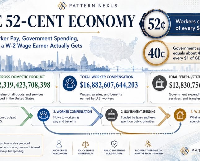 The 52-Cent Economy: Where the American Output Dollar Actually Goes