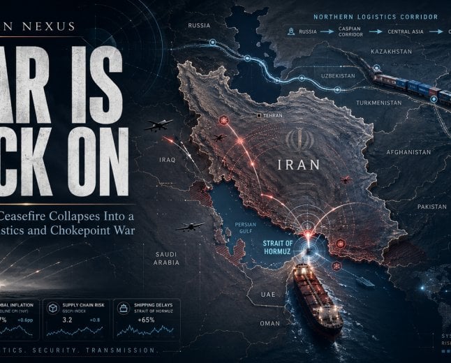 War Is Back On: The U.S.–Iran Ceasefire Has Collapsed Into a Wider Logistics and Chokepoint War