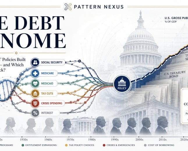 The Debt Genome: Which Presidents’ Policies Built America’s Debt—and Which Actually Paid Back?