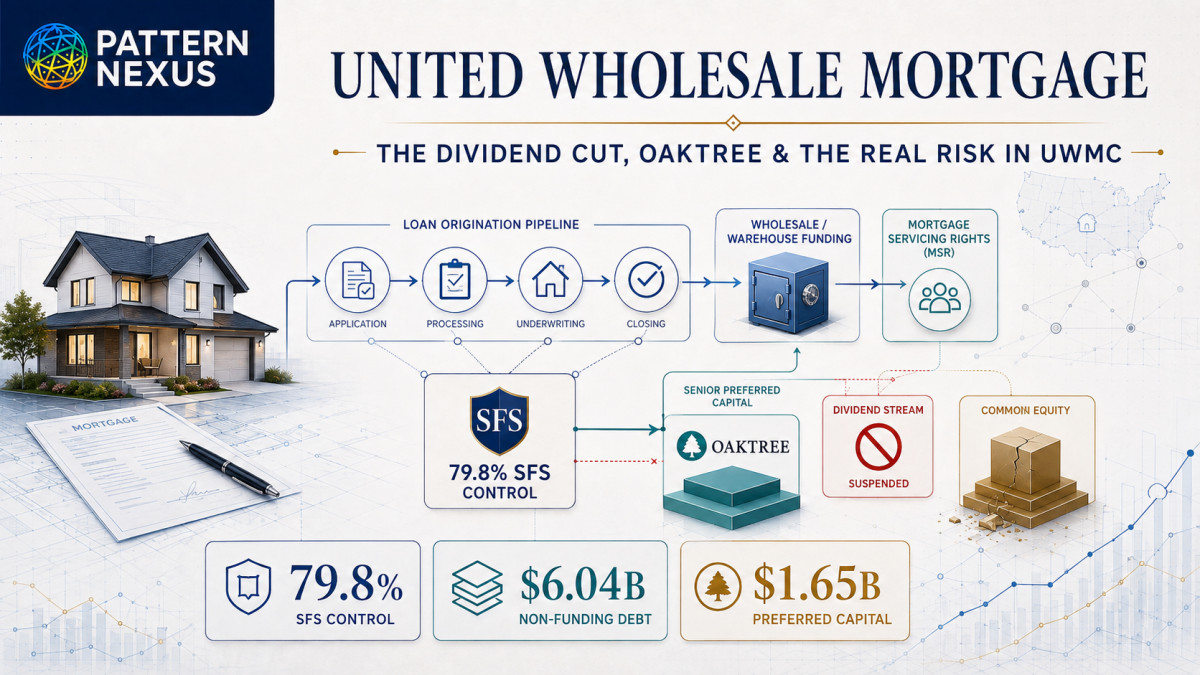 United Wholesale Mortgage: The Dividend Cut, the Ishbia Structure, Oaktree, and the Real Risk in UWMC