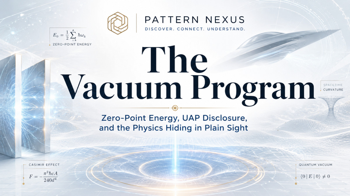 The Vacuum Program: Zero-Point Energy, UAP Disclosure, and the Physics Hiding in Plain Sight