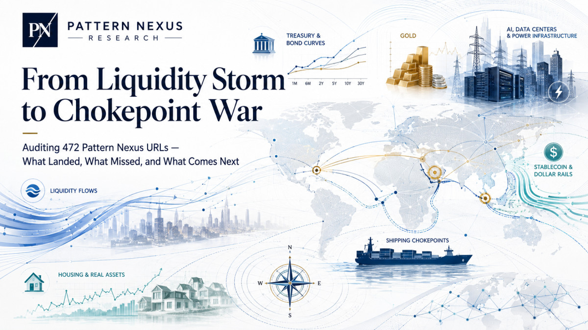 From Liquidity Storm to Chokepoint War: Auditing 472 Pattern Nexus URLs — What Landed, What Missed, and What Comes Next