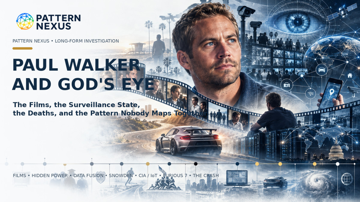 Paul Walker and God’s Eye: The Films, the Surveillance State, the Deaths, and the Pattern Nobody Maps Together