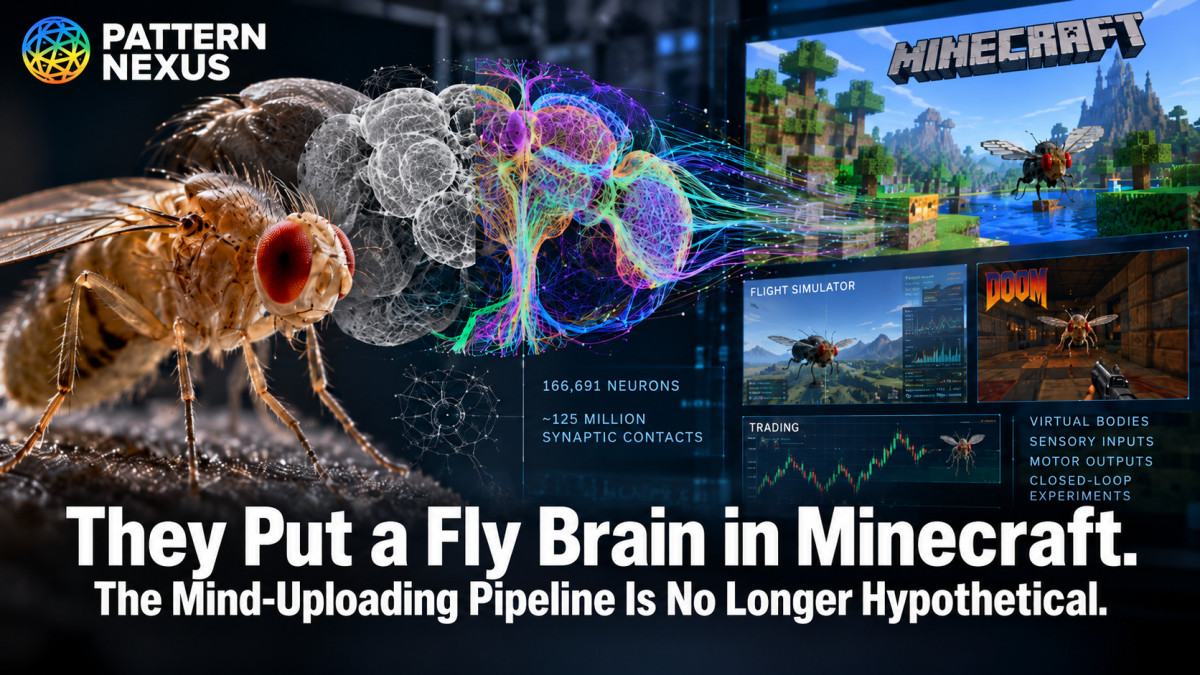 They Put a Fly Brain in Minecraft. The Mind-Uploading Pipeline Is No Longer Hypothetical.